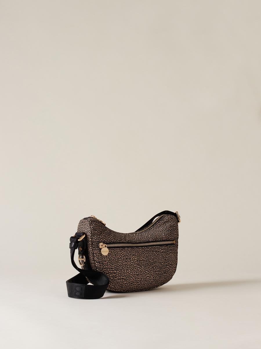 BORBONESE  LUNA BAG MINI OP NATURALE NERO 2
