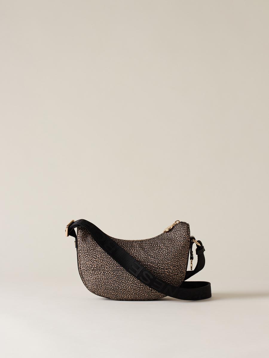 BORBONESE  LUNA BAG MINI OP NATURALE NERO 3