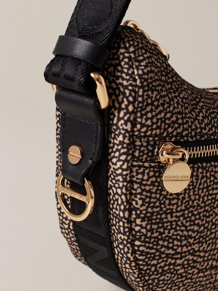 BORBONESE  LUNA BAG MINI OP NATURALE NERO 4