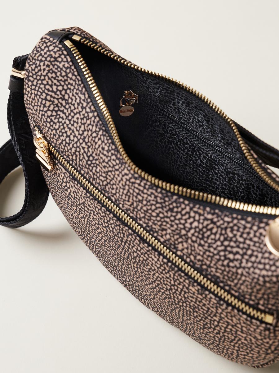 BORBONESE  LUNA BAG MINI OP NATURALE NERO 6
