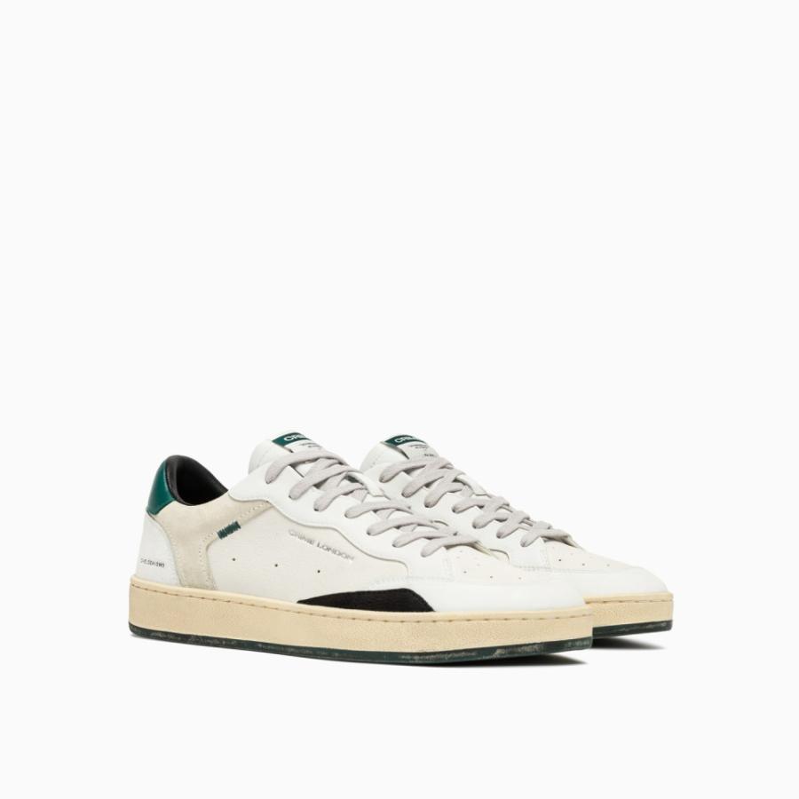 CRIME LONDON SNEAKERS CHELSEA COURT GREEN BIANCO/VERDE 2