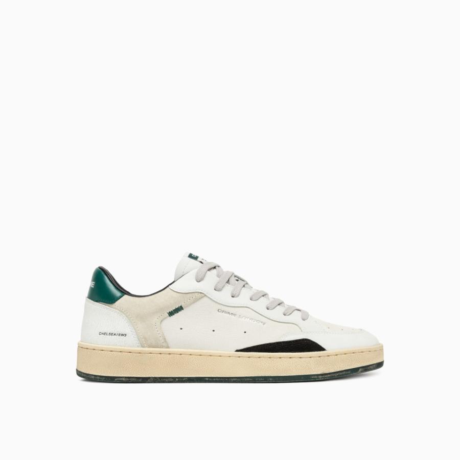 CRIME LONDON SNEAKERS CHELSEA COURT GREEN BIANCO/VERDE 1