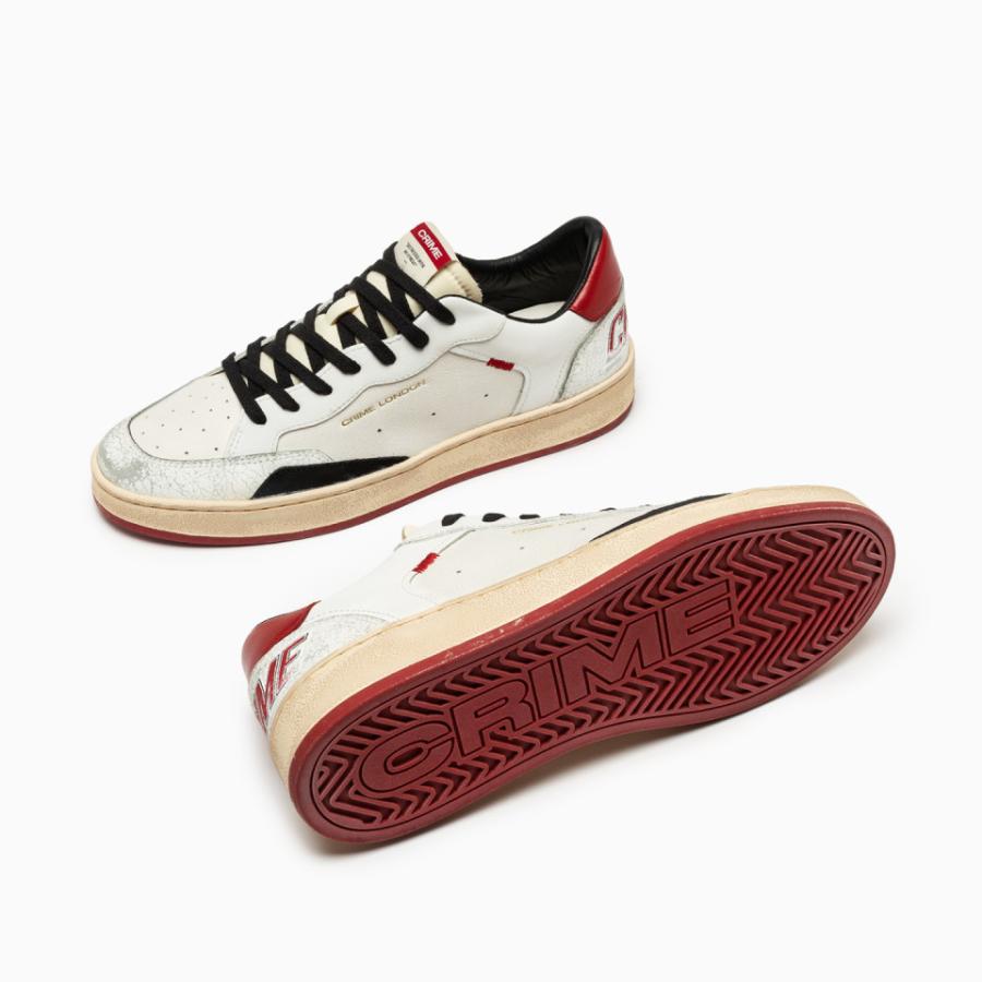 CRIME LONDON SNEAKERS CHELSEA REBEL RED BIANCO 4