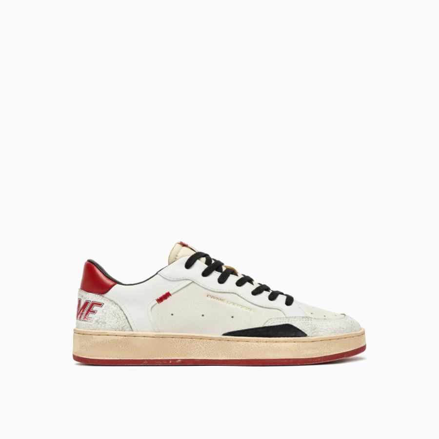 CRIME LONDON SNEAKERS CHELSEA REBEL RED BIANCO 1