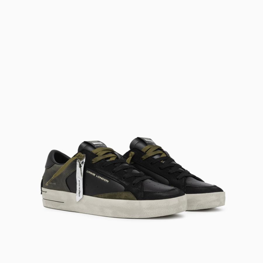 CRIME LONDON SNEAKERS SK8 DELUXE DOWN TOWN GREEN BLACK 2