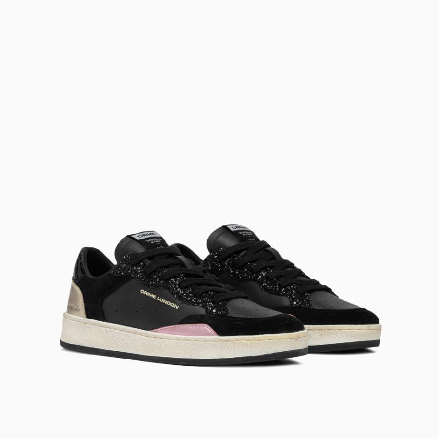 CRIME LONDON SNEAKERS CHELSEA BACK TO BLACK NERO 2