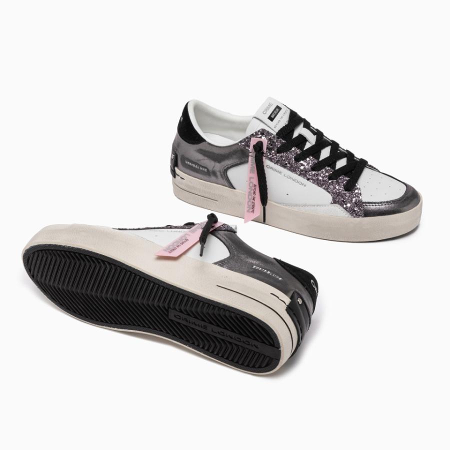 CRIME LONDON SNEAKERS SK8 DELUXE TO THE MOON  GRIGIO 4