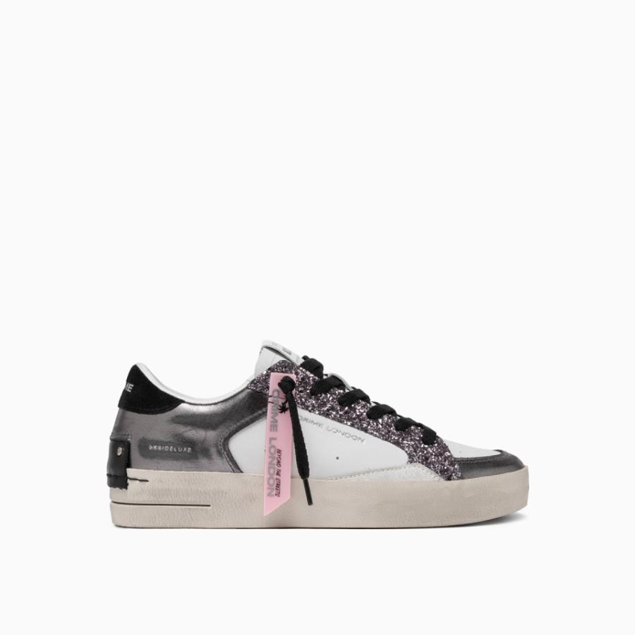 CRIME LONDON SNEAKERS SK8 DELUXE TO THE MOON  GRIGIO 1