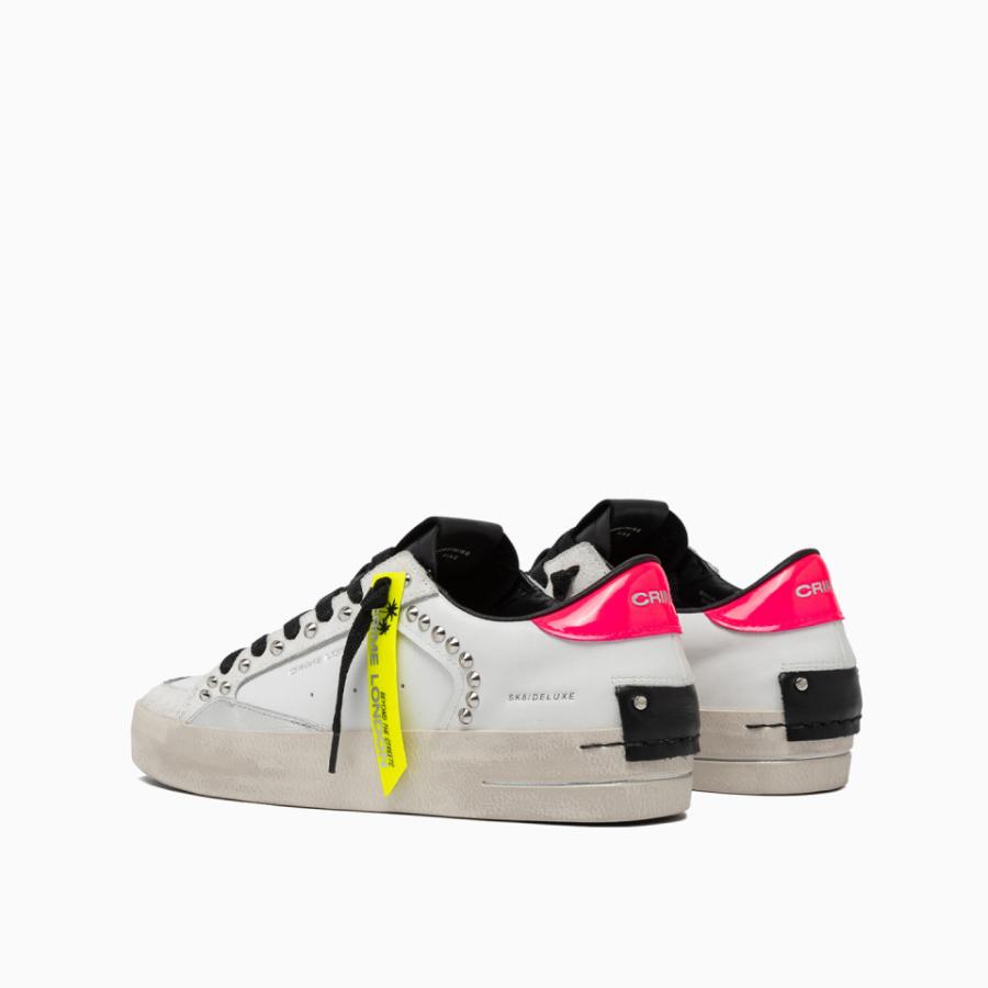 CRIME LONDON SK8 DELUXE LETHAL PINK BIANCO 3