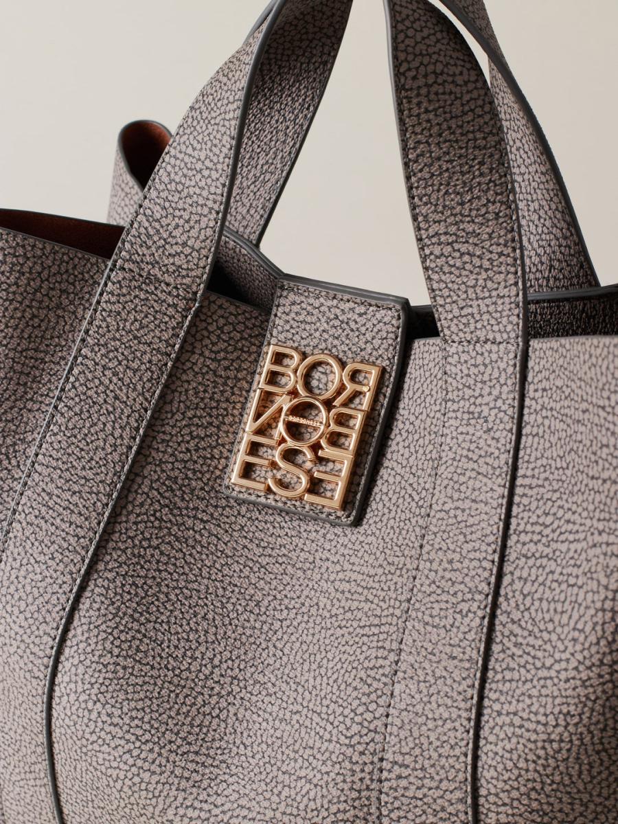 BORSA BORBONESE SHOPPING M. CLAY GREY 3