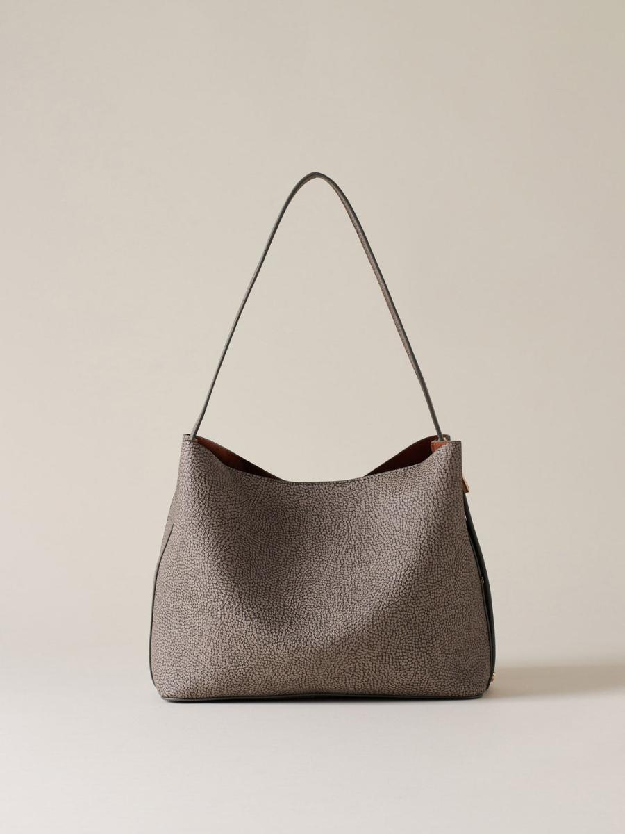 BORSA BORBONESE SECCHIELLO S. CLAY GREY 3