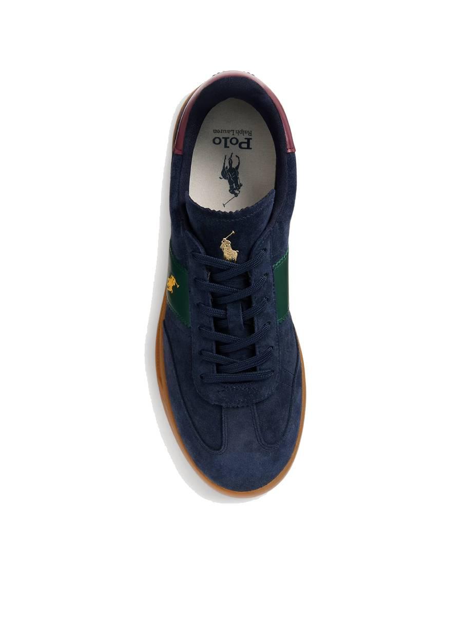 RALPH LAUREN POLO SPORT SNEAKERS HRT AERA PP LOW TOP LACE NAVY/WINE/FOREST  BLU 3