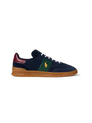 RALPH LAUREN POLO SPORT SNEAKERS HRT AERA PP LOW TOP LACE NAVY/WINE/FOREST  BLU