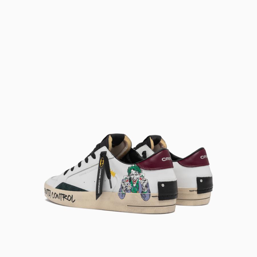 CRIME LONDON SNEAKERS SK8 DELUXE JOKER BIANCO 3