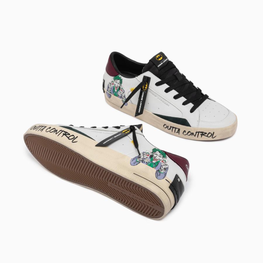 CRIME LONDON SNEAKERS SK8 DELUXE JOKER BIANCO 4