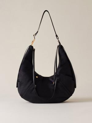 BORSA HOBO FOLD MEDIUM BLACK