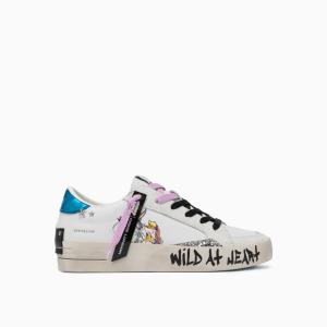 CRIME LONDON SNEAKERS SK8 DELUXE LOONEY TUNES LOLA  BUGS BUNNY BIANCO