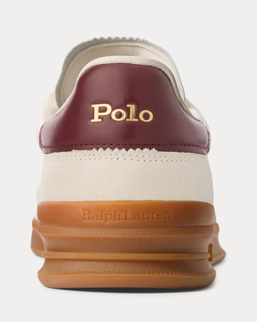 RALPH LAUREN POLO SPORT SNEAKERS HRT AERA PP LOW TOP LACE WHITE/NAVY/WINE BIANCO/BLU 4