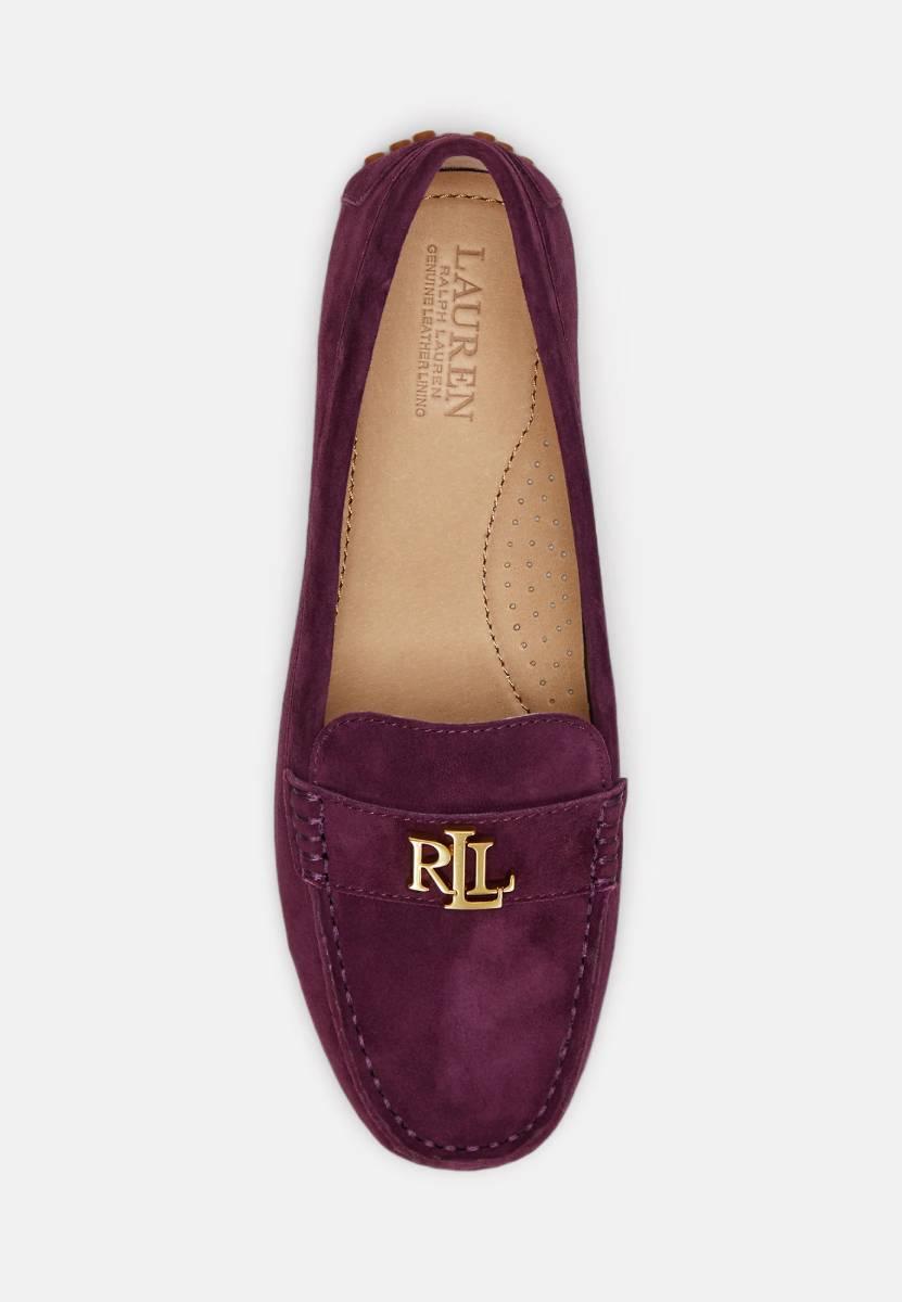 RALPH LAUREN MOCASSINI BURNSBURY IN CAMOSCIO PINOT NOIR VIOLA 3