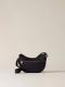 BORBONESE  LUNA BAG MINI OP NATURALE/NERO BLACK