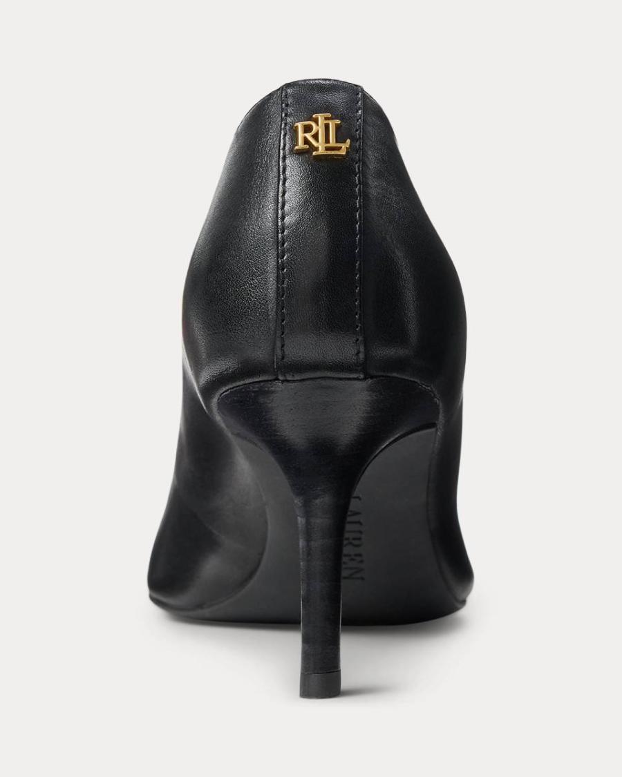 RALPH LAUREN DECOLLETE LANETTE IN PELLE NERO NERO 3