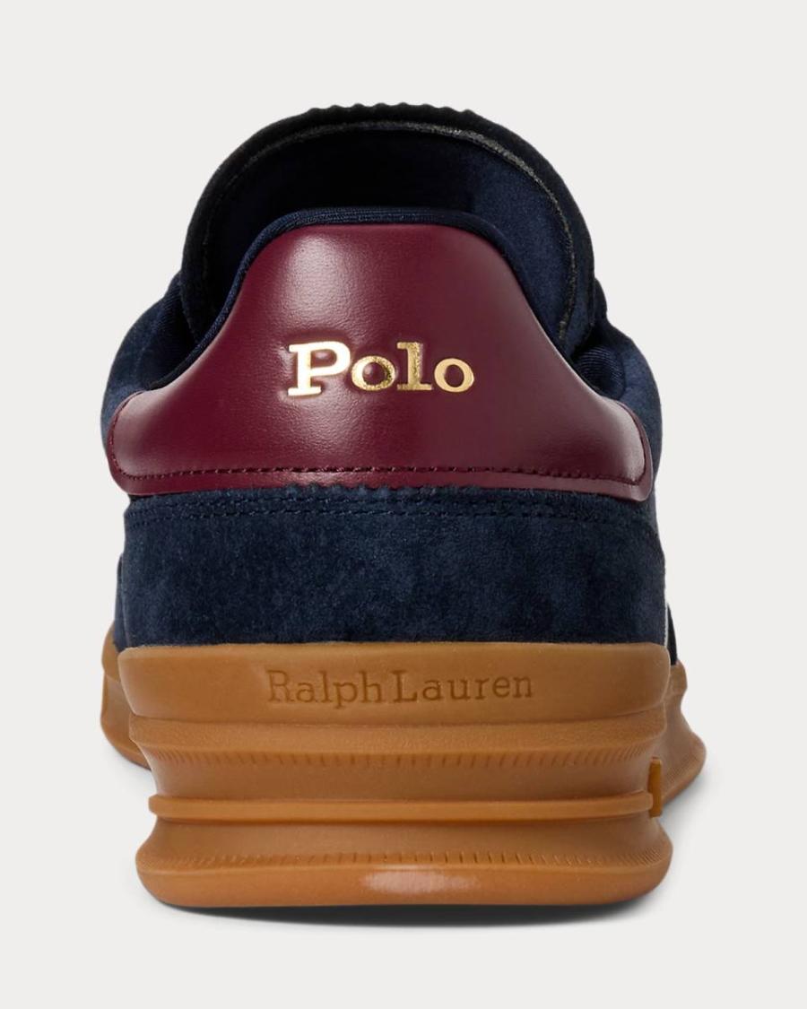 RALPH LAUREN POLO SPORT SNEAKERS HRT AERA PP LOW TOP LACE NAVY/WINE/FOREST  BLU 3