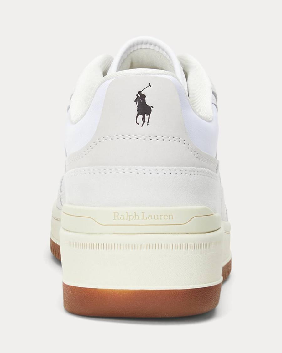 RALPH LAUREN POLO SPORT SNEAKERS MASTERS SPRT LOW TOP LACE BIANCO/DARK BROWN BIANCO/BEIGE 3