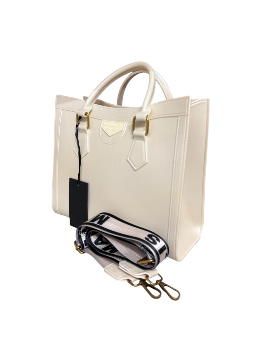 BORSA MARC ELLIS FLAT WOOD M WHITECAP  BIANCO 2