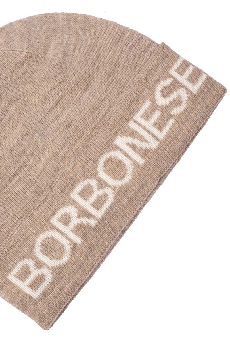 BERRETTO BORBONESE C/RISVOLTO  BEIGE/BIANCO 2