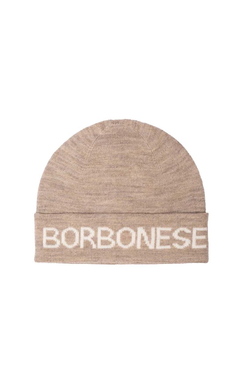 BERRETTO BORBONESE C/RISVOLTO  BEIGE/BIANCO 1