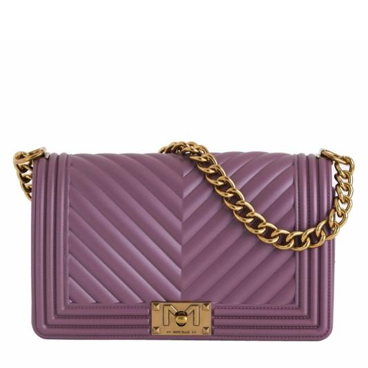 BORSA MARC ELLIS FLAT M DARK MAUVE  VIOLA SCURO 1