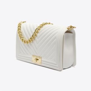 MARC ELLIS BORSA FLAT M MILK/LIGHT GOLD