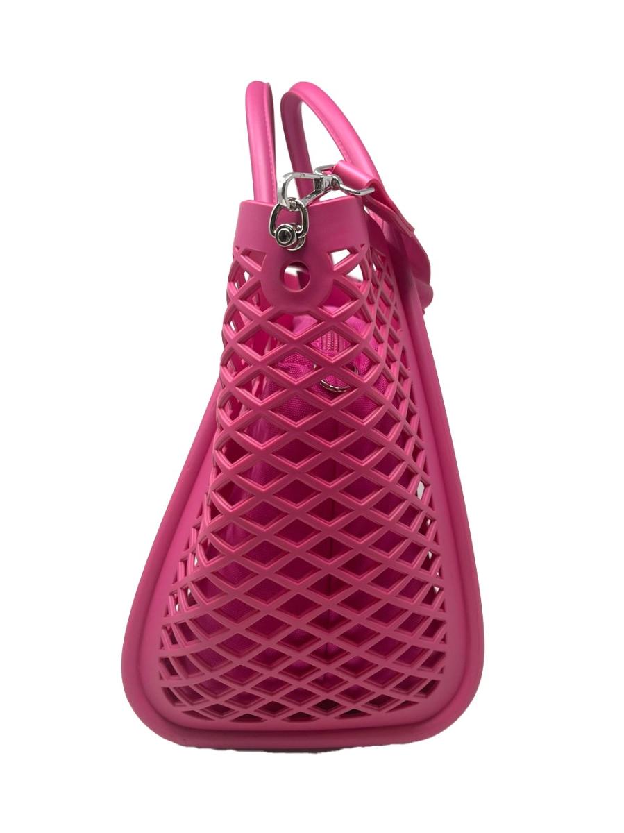 MARC ELLIS  BORSA FLAT BUBY BASKET  FUXIA/SILVER 2