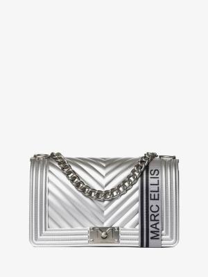 MARC ELLIS BORSA FLAT S  SILVER/SATIN SILVER