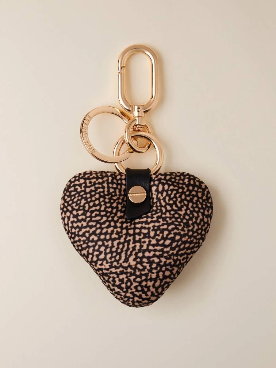 PORTACHIAVI BORBONESE CUORE OP NATURALE NERO PORTACHIAVI BORBONESE CUORE OP NATURALE NERO 1