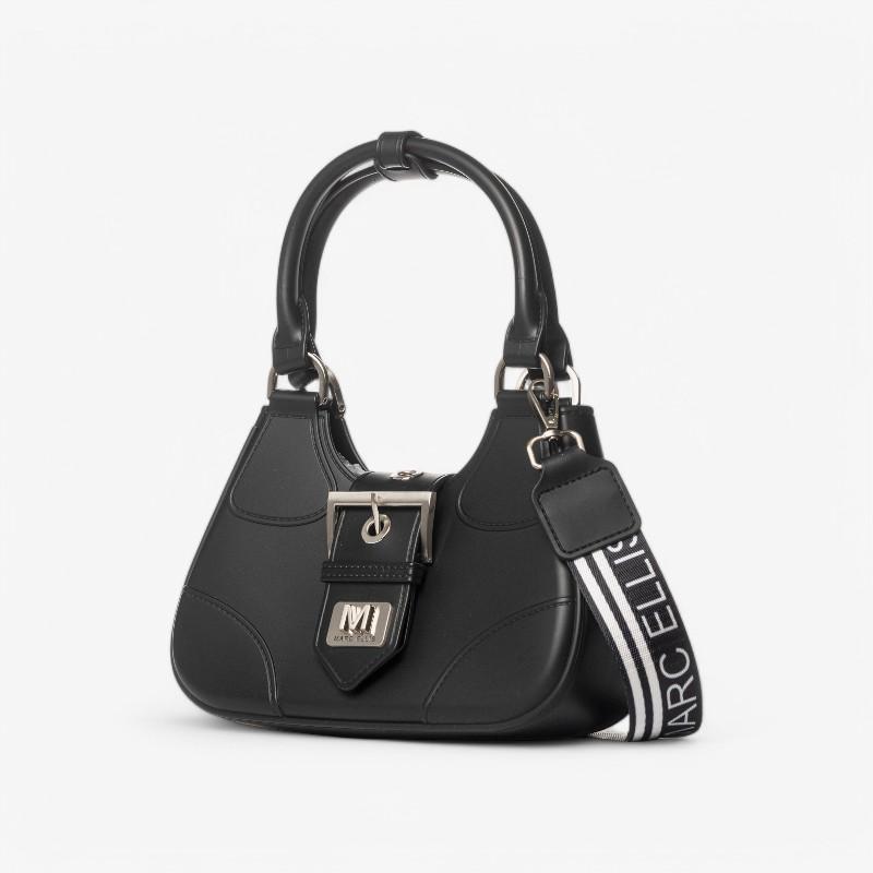 MARC ELLIS BORSA FLAT CIRCLE  BLACK/SATIN SILVER 2