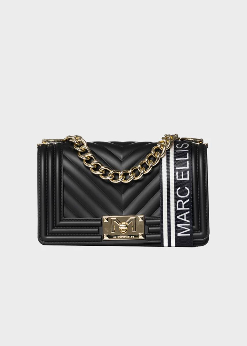 MARC ELLIS BORSA FLAT S  BLACK/LIGHT GOLD 1