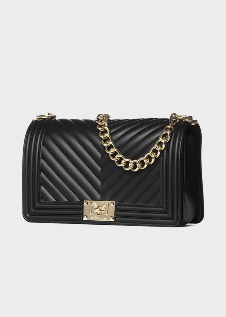 MARC ELLIS BORSA FLAT M  BLACK/LIGHT GOLD 1