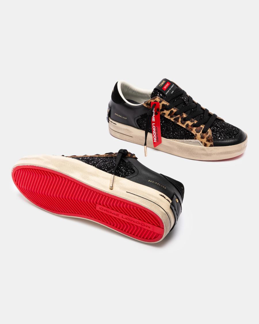 CRIME LONDON SNEAKERS SK8 DELUXE BLACK CHEETAH BLACK CRIME LONDON SNEAKERS SK8 DELUXE BLACK CHEETAH BLACK 4