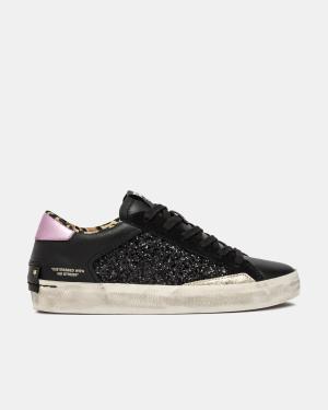 CRIME LONDON SNEAKERS DISTRESSED BLACK SPARK BLACK