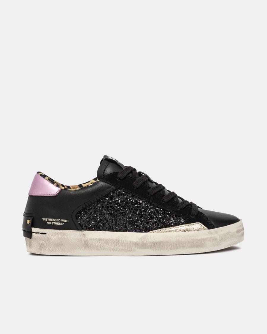 CRIME LONDON SNEAKERS DISTRESSED BLACK SPARK BLACK 1