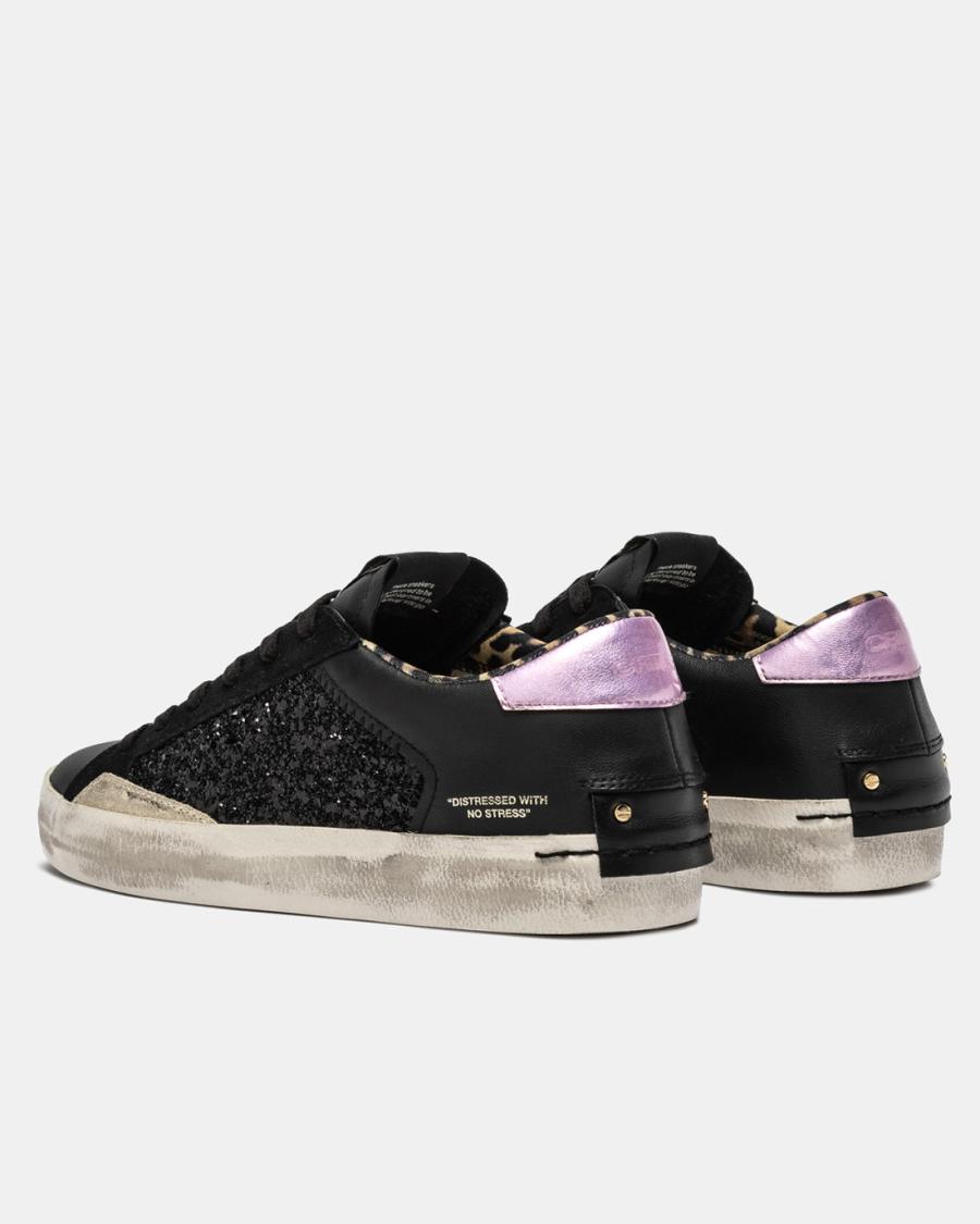CRIME LONDON SNEAKERS DISTRESSED BLACK SPARK BLACK 3