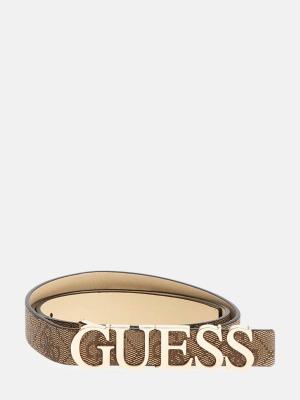 GUESS CINTURA MERIDIAN BEIGE  BEIGE/MARRONE