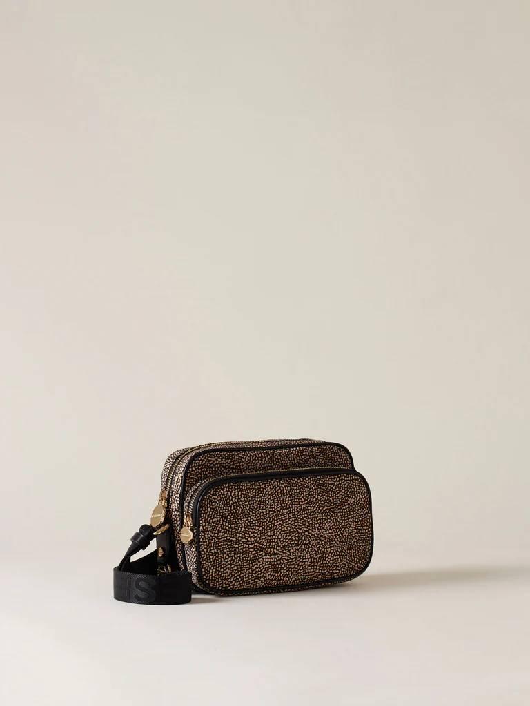BORBONESE BORSA CAMERA CASE S. OP NATURALE/NERO OP NATURALE NERO BORBONESE BORSA CAMERA CASE S. OP NATURALE/NERO OP NATURALE NERO 2