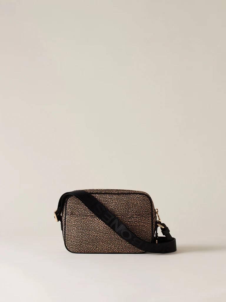BORBONESE BORSA CAMERA CASE S. OP NATURALE/NERO OP NATURALE NERO BORBONESE BORSA CAMERA CASE S. OP NATURALE/NERO OP NATURALE NERO 3