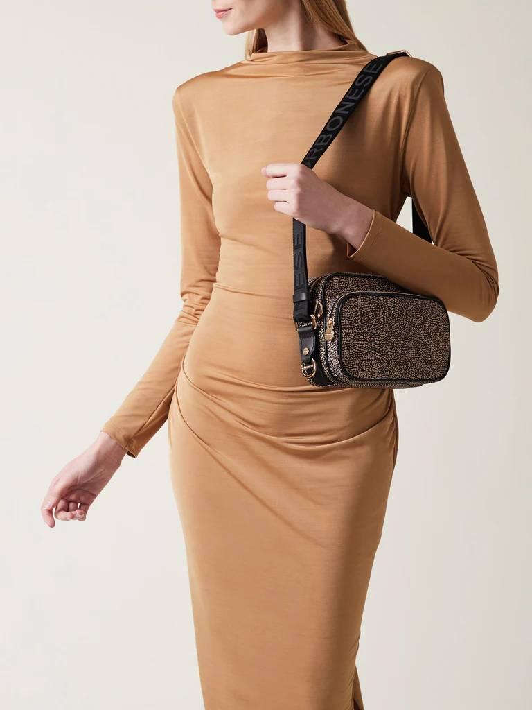 BORBONESE BORSA CAMERA CASE S. OP NATURALE/NERO OP NATURALE NERO BORBONESE BORSA CAMERA CASE S. OP NATURALE/NERO OP NATURALE NERO 6