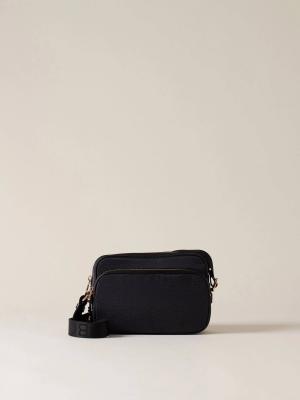 BORBONESE BORSA CAMERA CASE S. DARK BLACK DARK BLACK