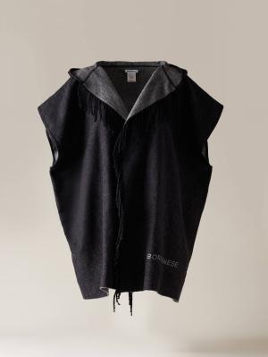 BORBONESE MANTELLA C/CAPPUCCIO BLACK/GREY  BLACK/GREY