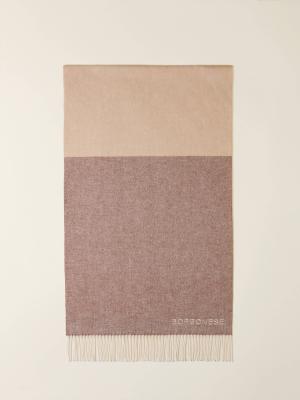 BORBONESE STOLA 55X200 PANNA/BEIGE/MARRONE  PANNA/BEIGE/MARRONE 