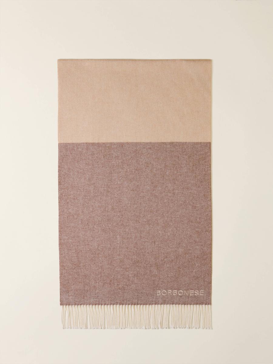 BORBONESE STOLA 55X200 PANNA/BEIGE/MARRONE PANNA/BEIGE/MARRONE BORBONESE STOLA 55X200 PANNA/BEIGE/MARRONE PANNA/BEIGE/MARRONE 1